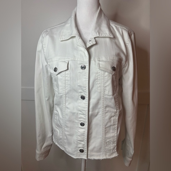 Tommy Bahama White Denim Jacket in size medium excellent condition - Picture 2 of 8